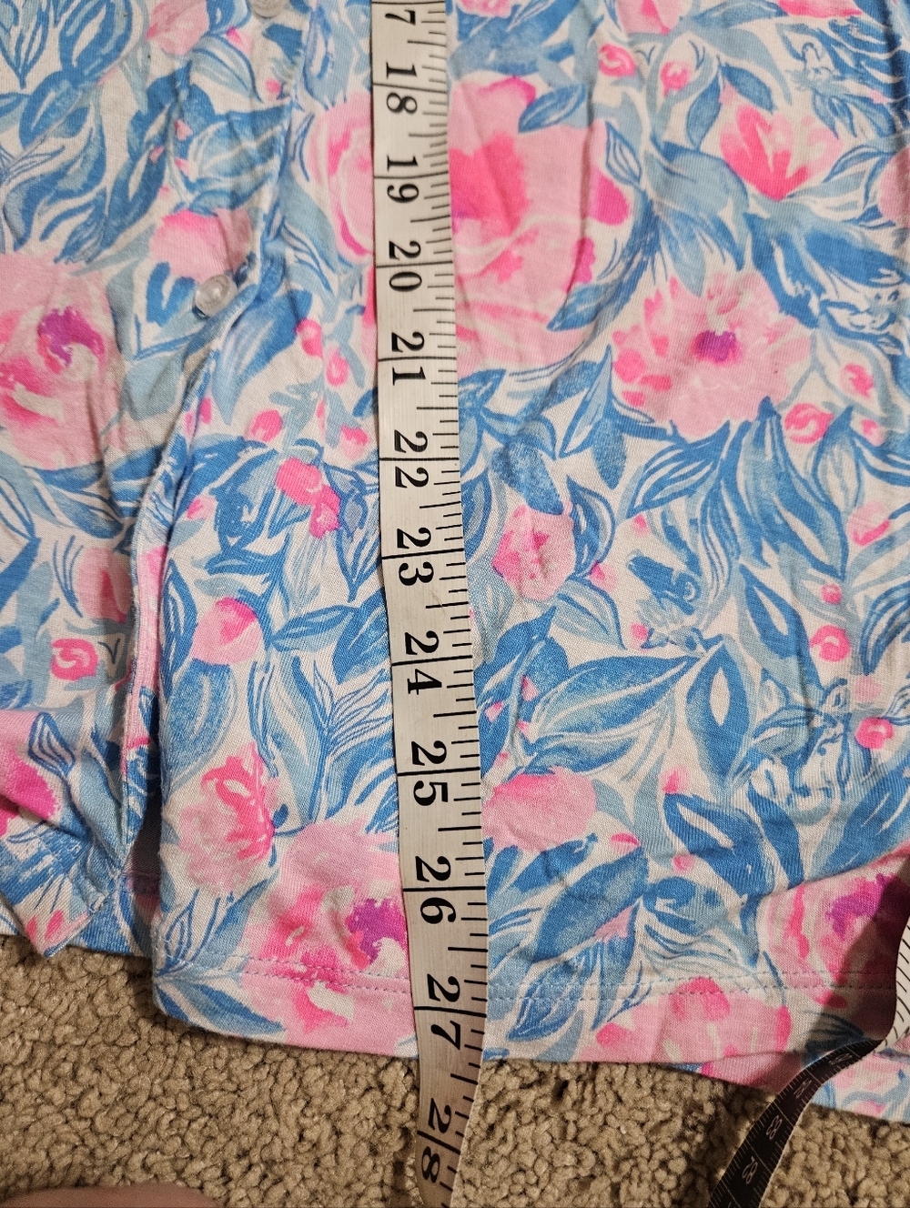 Lilly Pulitzer Floral PJ Knit Long Sleeve Button-Up Set - - Picture 11 of 14